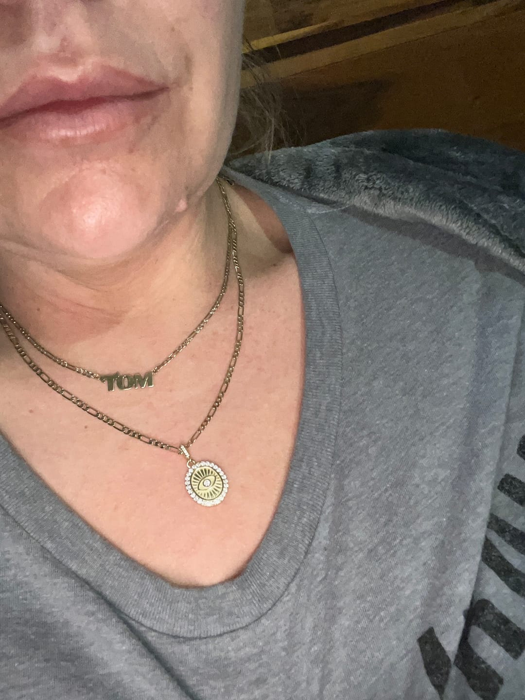 Customer photo review of Evil Eye Necklace