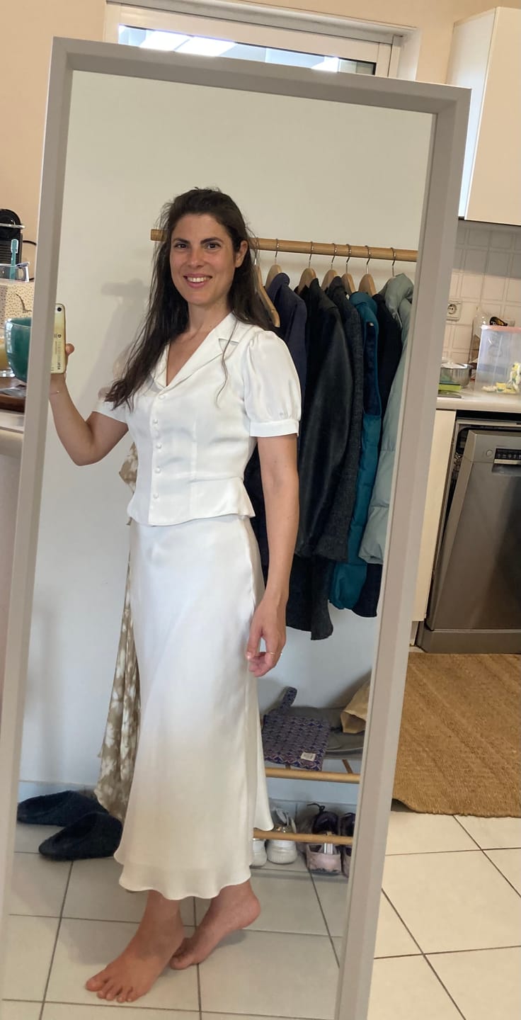 Customer photo review of Talia Silk Two-Piece