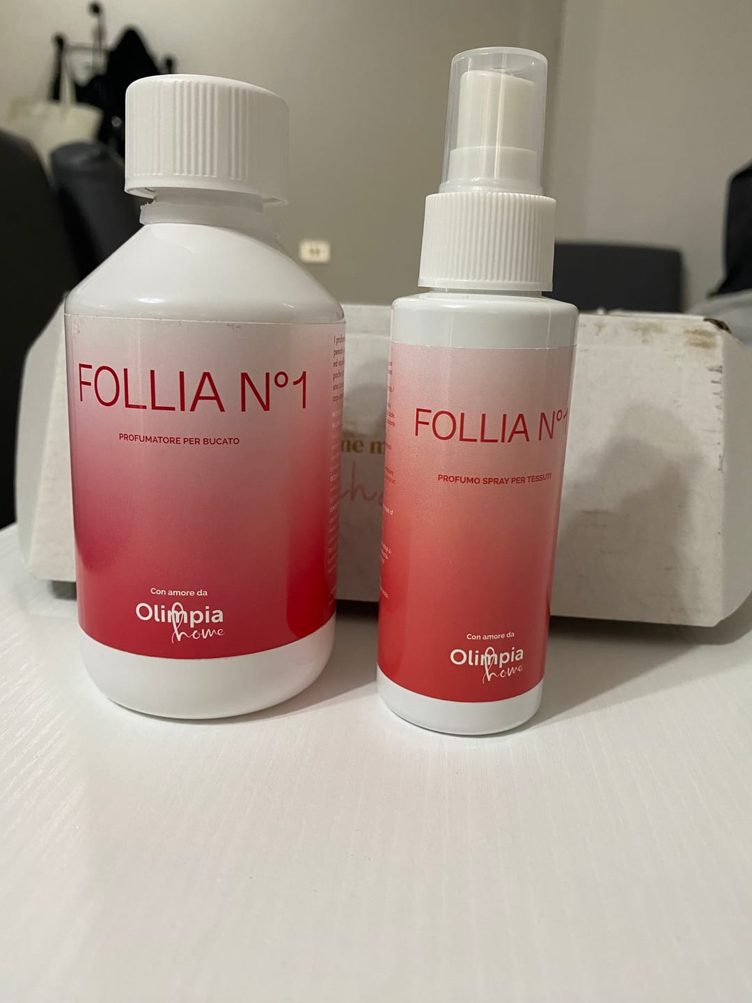 Customer photo review of Profumo spray per tessuti Follia N.1  ml.100