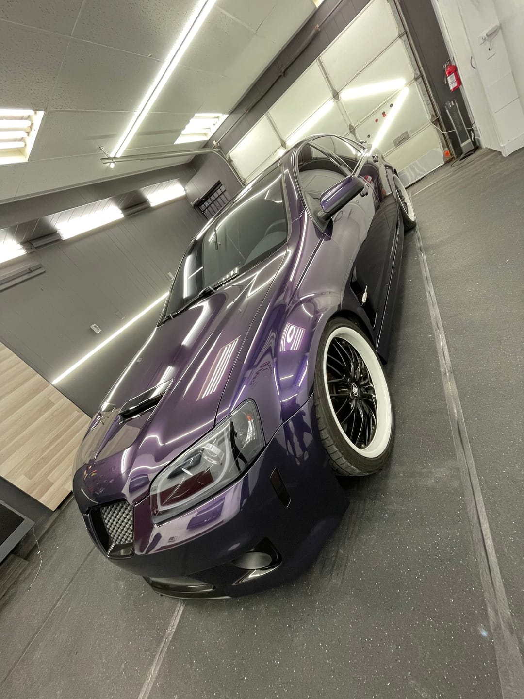Customer photo review of Glossy Metallic Midnight Purple Vinyl Wrap