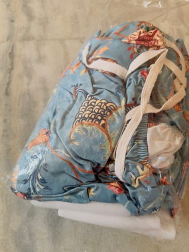 Customer photo review of Blooming Ocean Elastic Sofa Slipcovers