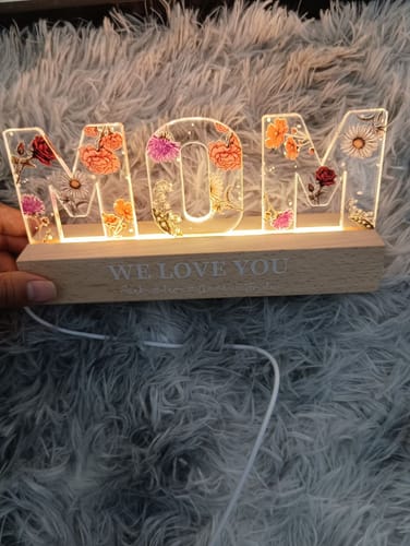 Customer photo review of Flower Printed LED Night Light for Mom