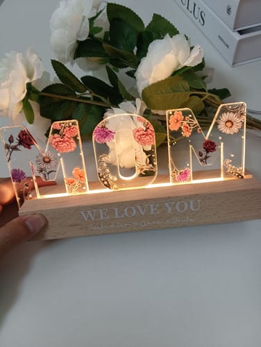 Customer photo review of Flower Printed LED Night Light for Mom