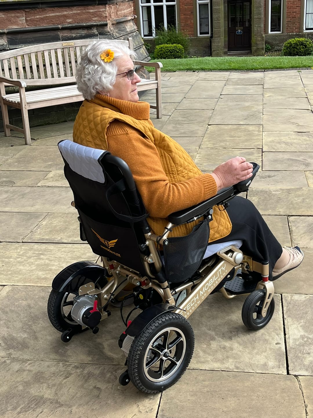 Customer photo review of Luxury Leather Seat Cushion Cover for Freedom Pro and Elite Electric Wheelchair