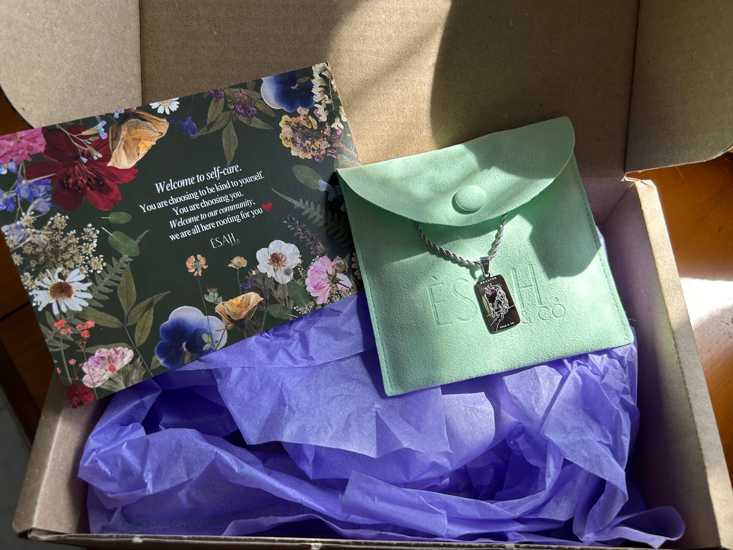 Customer photo review of HEALING Affirmation Necklace
