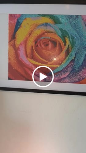 Customer video review of 5D Diamond Painting AB Steine Farbige Rose