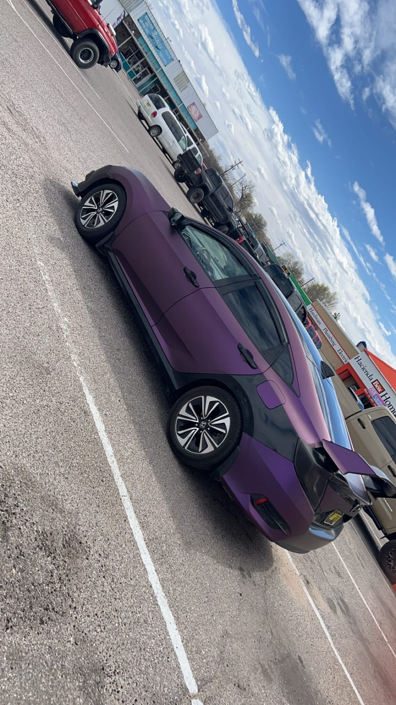 Customer photo review of Matte Russian Violet Vinyl Wrap