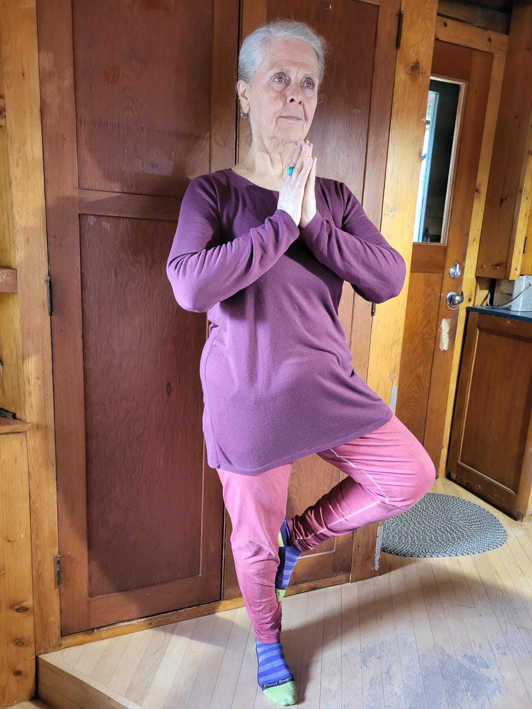 Customer photo review of Stonewash Extra Long Slouchy Pants