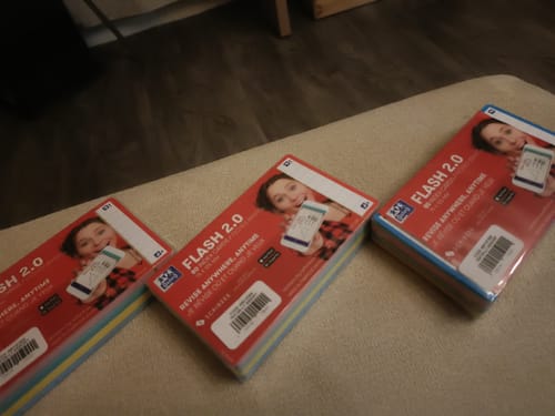 Avis photo d'un client sur Flashcards FLASH 2.0 OXFORD # 80 cartes 7,5 x 12,5 cm - ligné