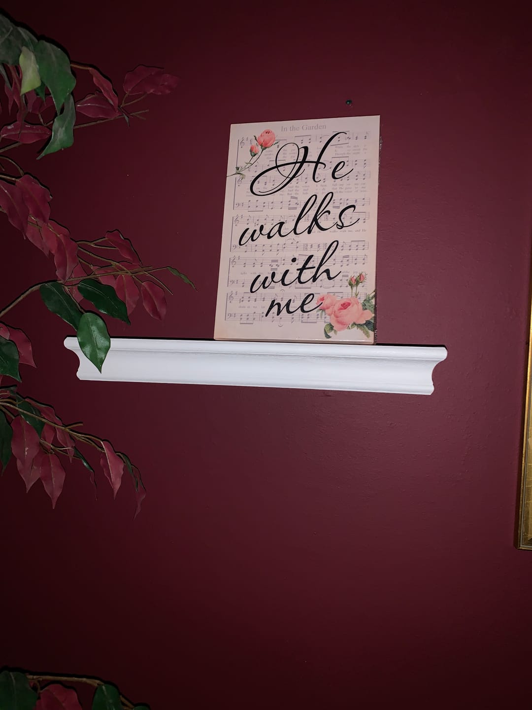 Customer photo review of In the Garden Hymn, He Walks With Me Canvas Wall Art
