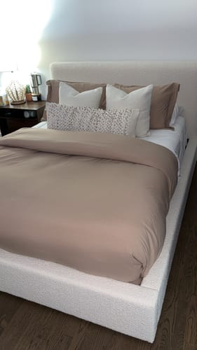 Customer photo review of Cloud Low Profile Bed - Ivory Boucle