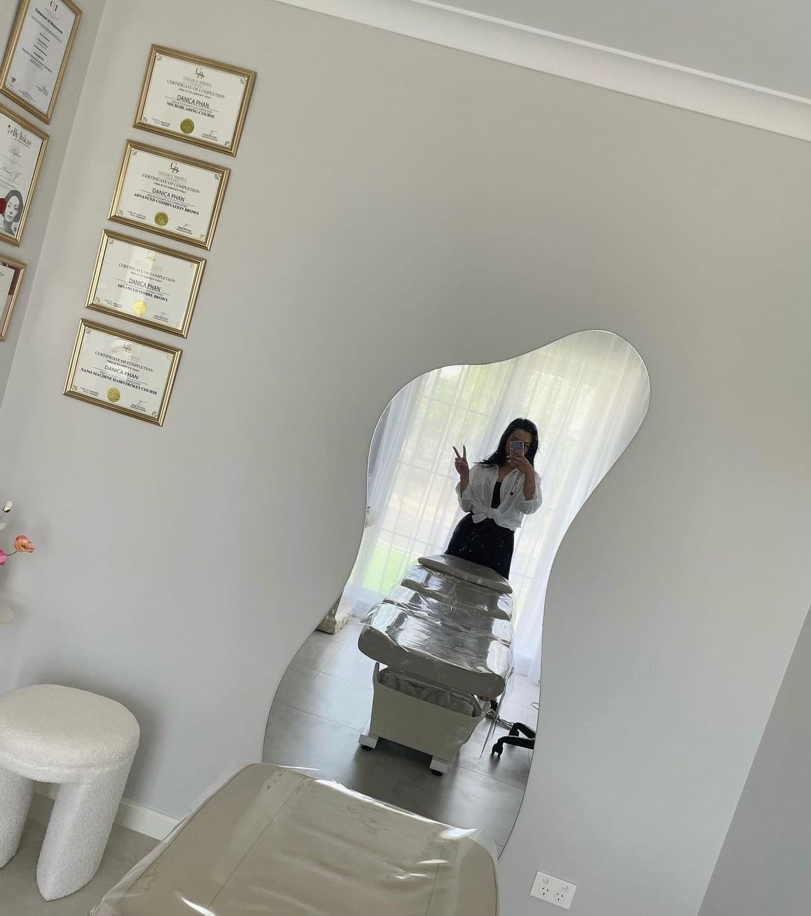 Customer photo review of Cassia - Frameless Full Length Mirror