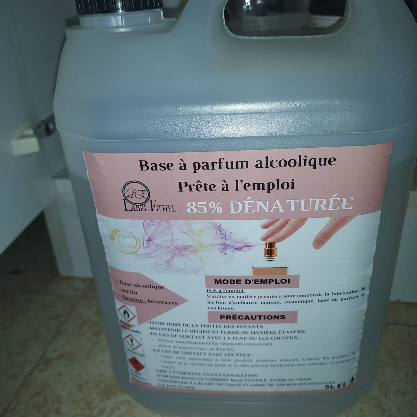 Customer photo review of Alcool pour base à parfum surfin - 5L