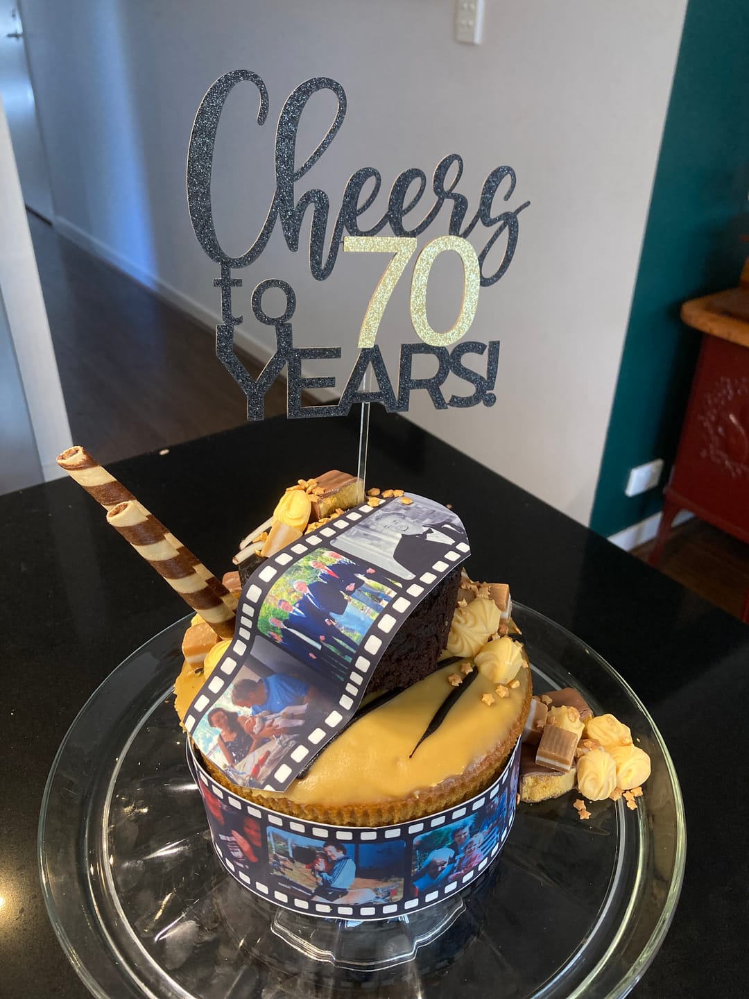 Customer photo review of Film Reel - Custom Edible Icing Image