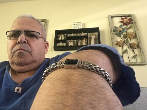 Customer photo review of Buddha Stones Twisted Copper Luck Cuff Chain Bracelet