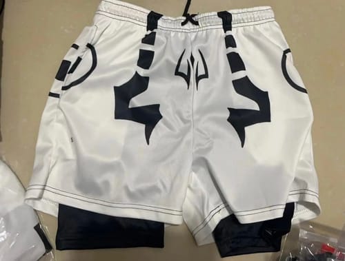 Customer photo review of The King of Curses Gym Shorts