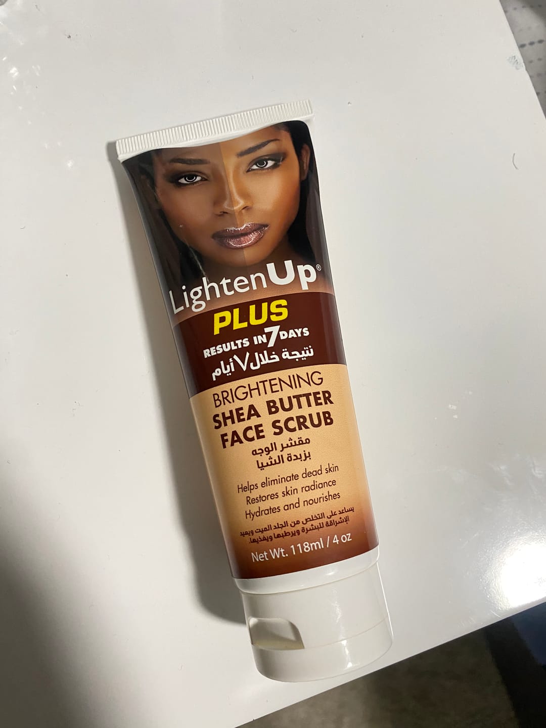 Customer photo review of LightenUp Face Scrub 4 oz