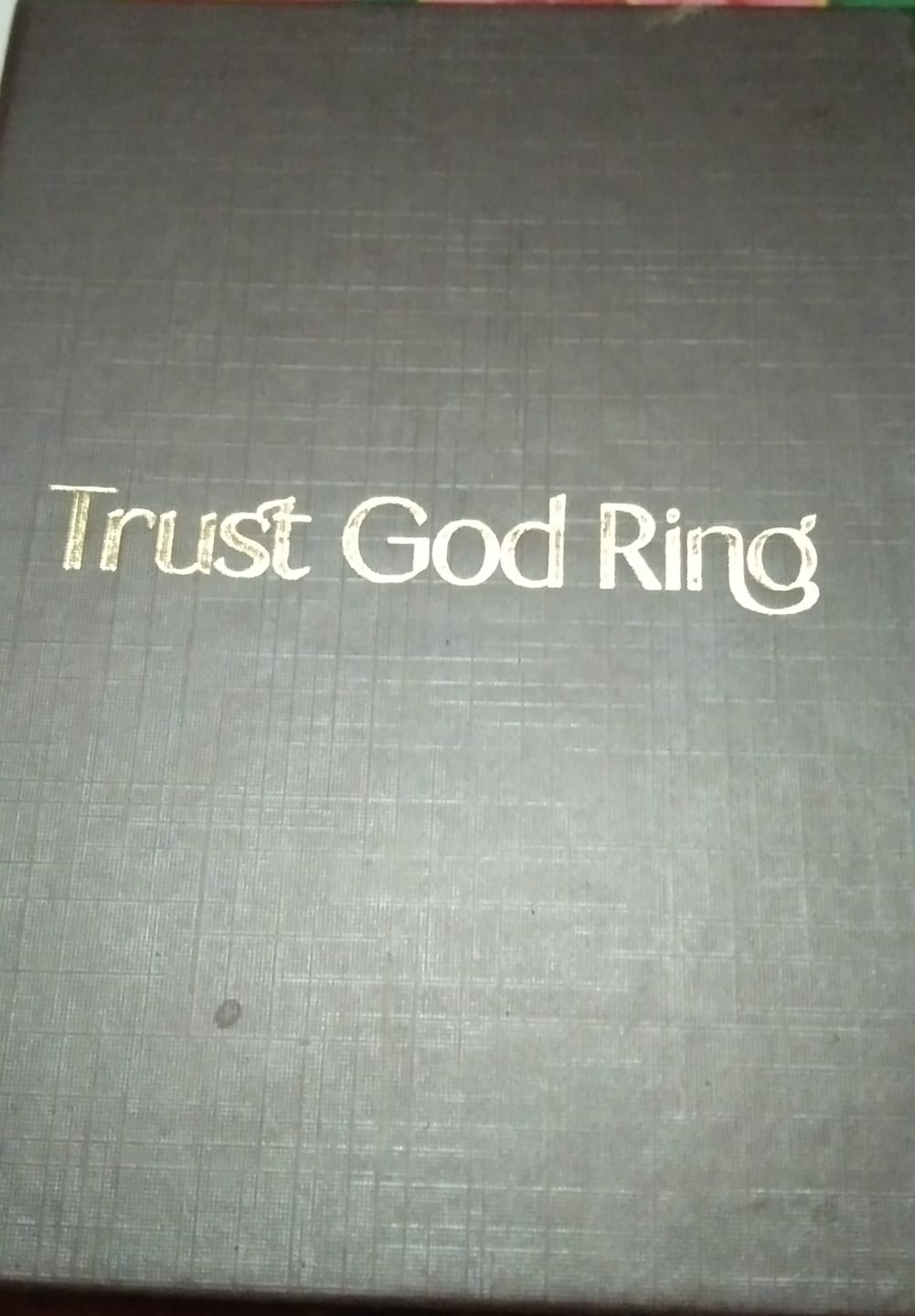 Customer photo review of Silver Trust God Ring  (Adjustable size)