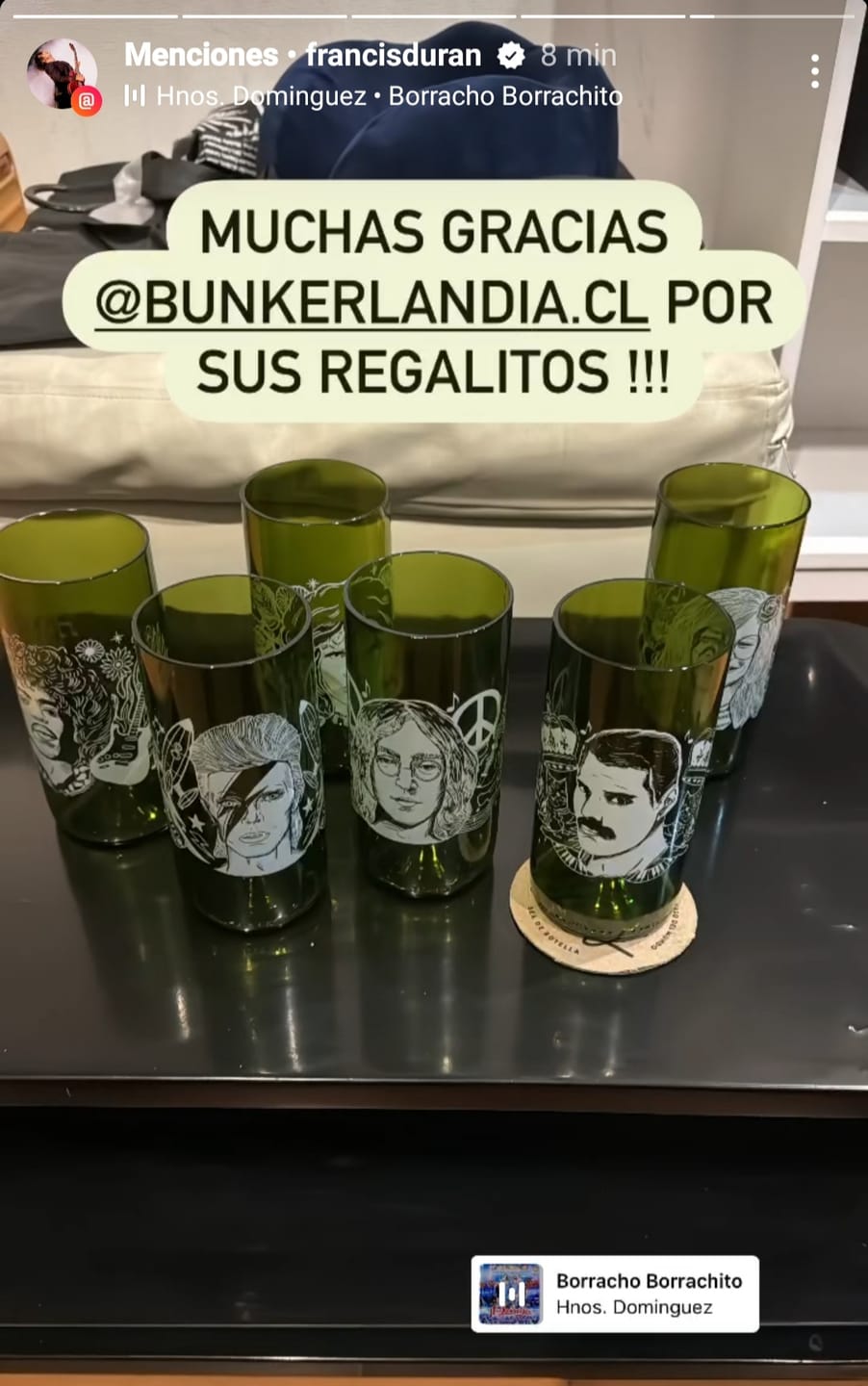 Customer photo review of Vasos Rockstar Juego de 6 Vasos