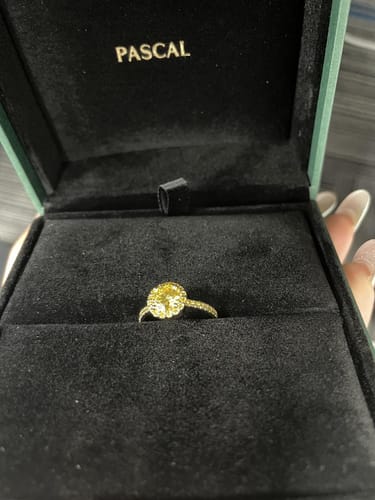 Customer photo review of Halo Diamond Ring