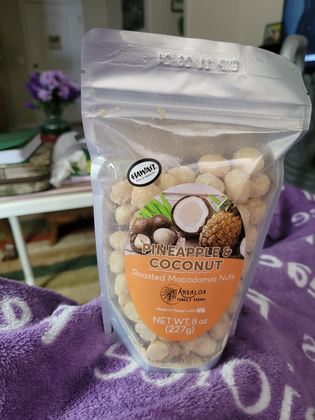 Customer photo review of Pineapple & Coconut Macadamia Nuts