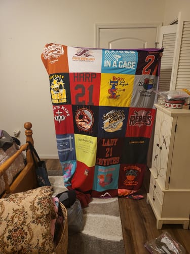 T-shirt quilt featuring cottonwood high school, rebel team by Caitlyn from TN
