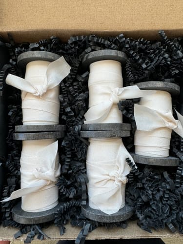 Customer photo review of Antique White Silk Ribbon