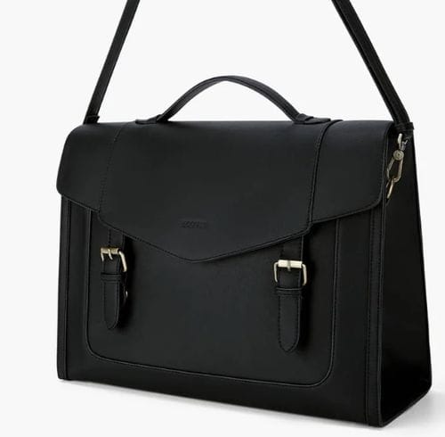 Customer photo review of Julie Vintage Vegan Briefcase