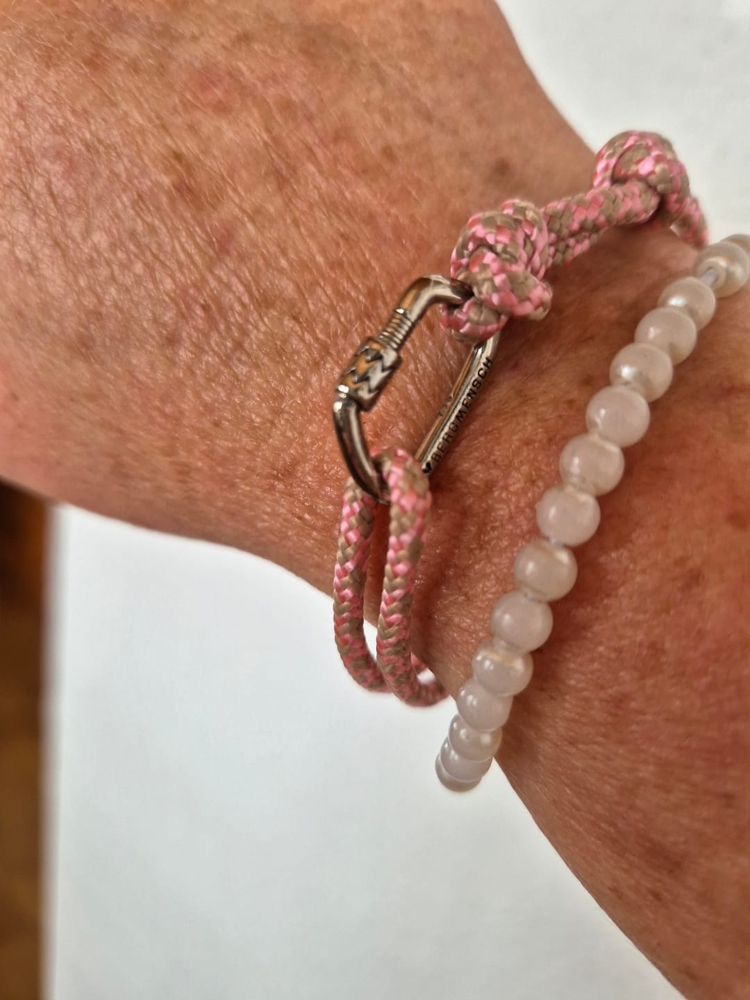 Customer photo review of BERGMENSCH® Karabiner Armband 925 Sterling Silber