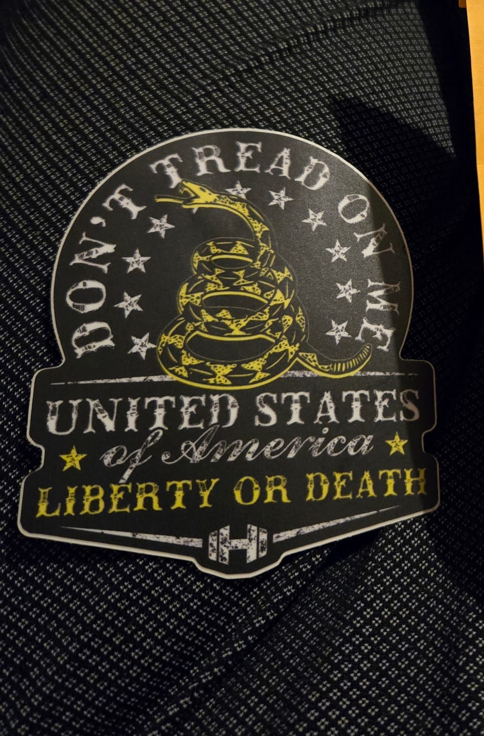 Customer photo review of Don't Tread on Me Decal