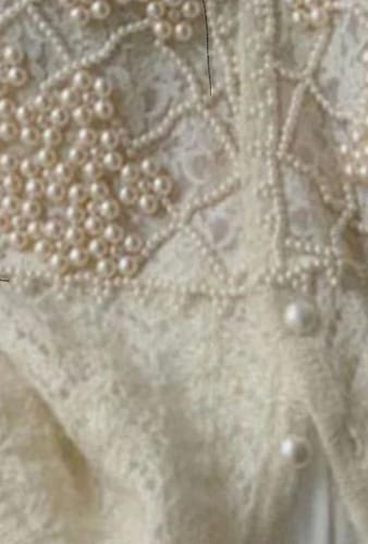 Customer photo review of Loose Beige V Neck Pearl button thick Ma Hai mao Knit coat Long Sleeve