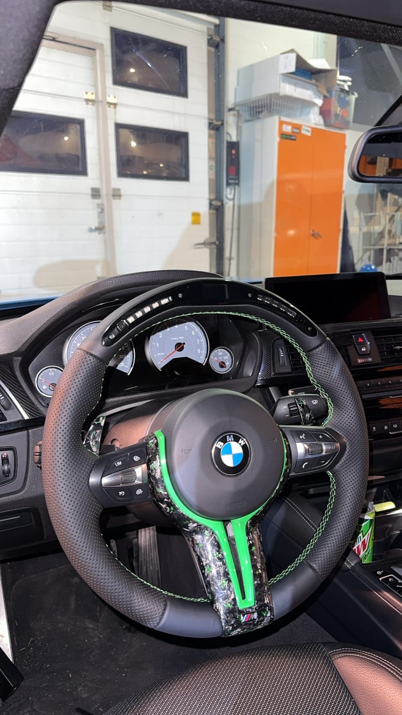 Customer photo review of BMW F-Serie LED Ratt Skinn Neon Grønne Detaljer