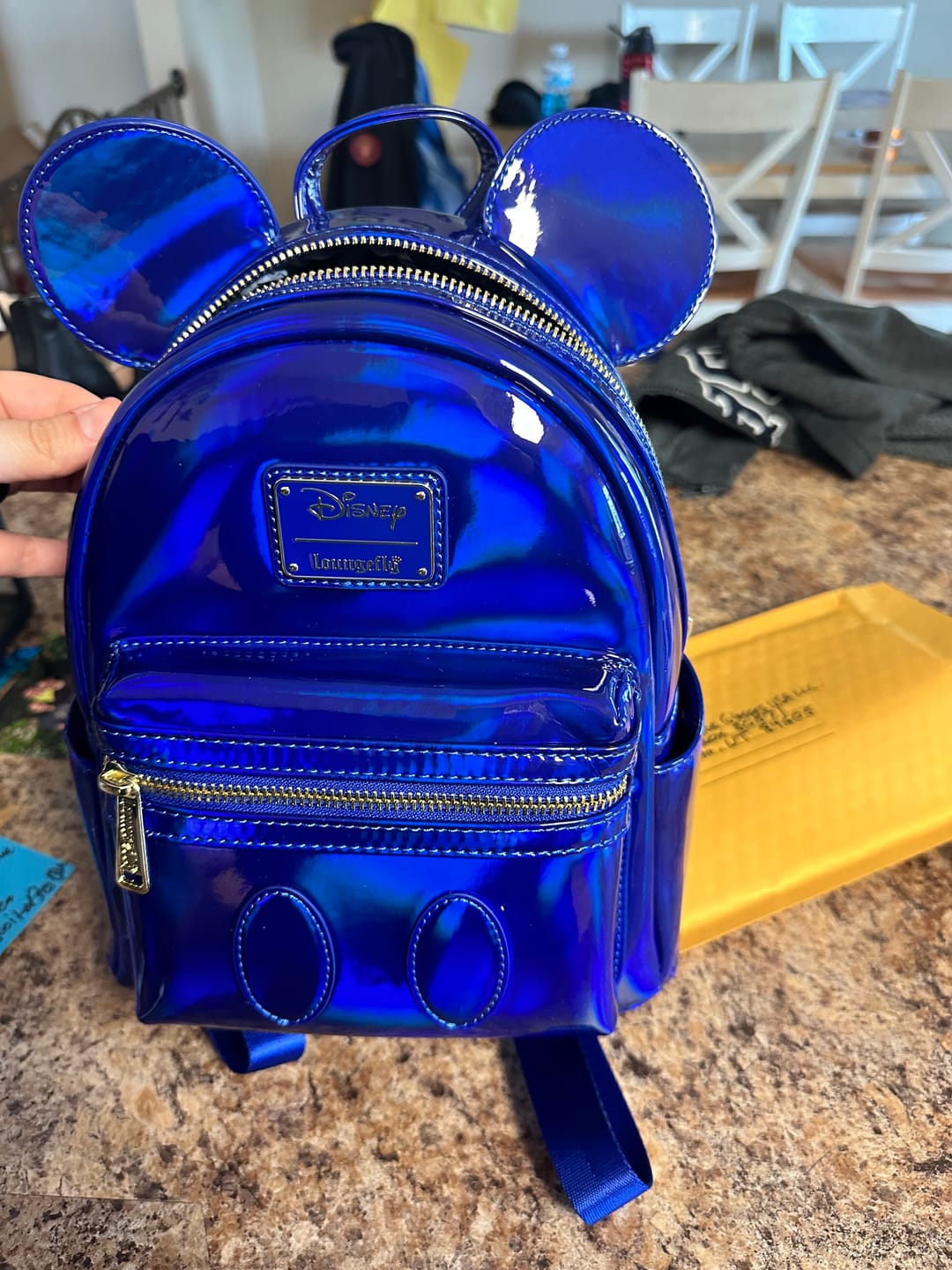 Customer photo review of 707 Street Exclusive - Loungefly Disney Mickey Mouse Holographic Series Mini Backpack - Sapphire