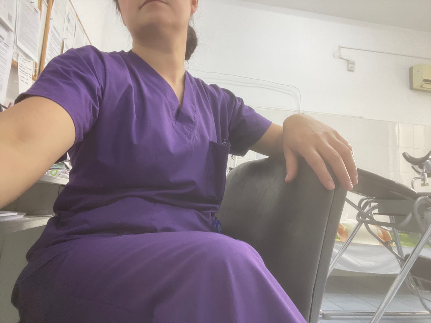Customer photo review of Costum Medical Mov, Pentru Femei - Purple - Model Classic