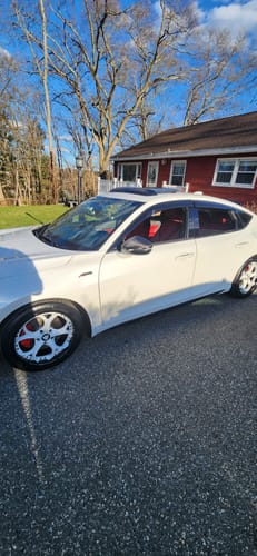 Customer photo review of CUSTOM 2 PIECE FORGED WHITE & BLACK WHEELS: RV-DS016