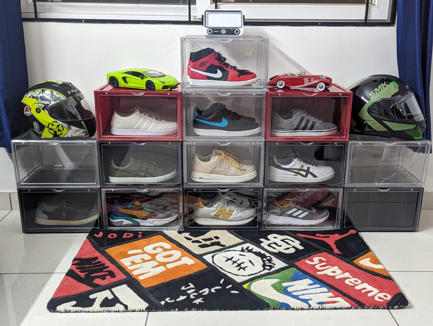 Customer photo review of Nike Box Rug | LetsRug.in