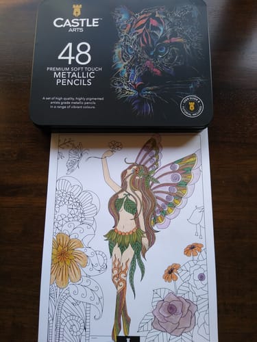 Customer photo review of 48 Teiliges Metallic Buntstift Set In Display Dose