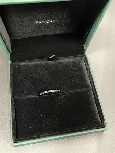 Customer photo review of Classic Dual Row Black Diamond Eternity Ring