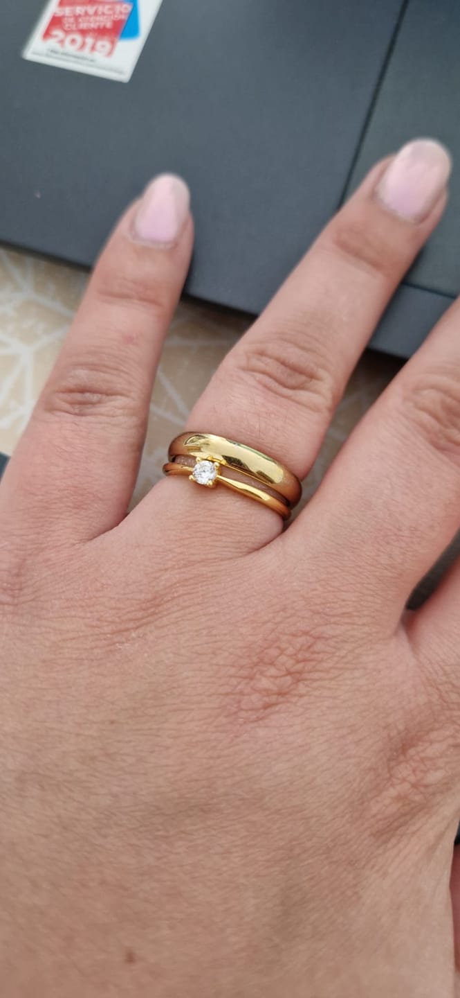 Customer photo review of Anillo Circonita Solitaria