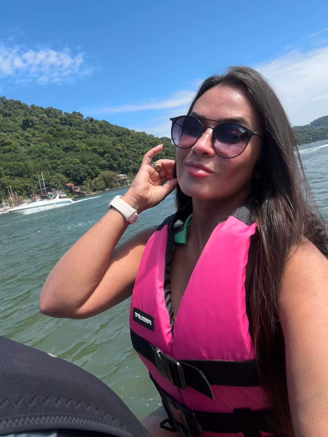 Customer photo review of Colete Flutuador Simetria