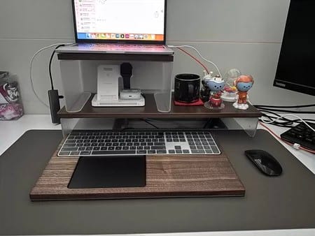 Customer photo review of Apple Magic Keyboard Tray Walnut