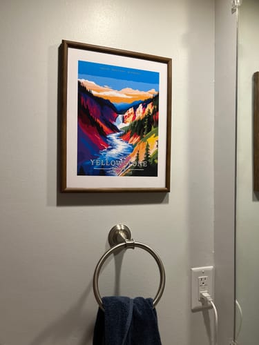 Customer photo review of Yellowstone - Yellowstone Upper Falls - National Park Commemorative Poster: A Pop Art Tribute