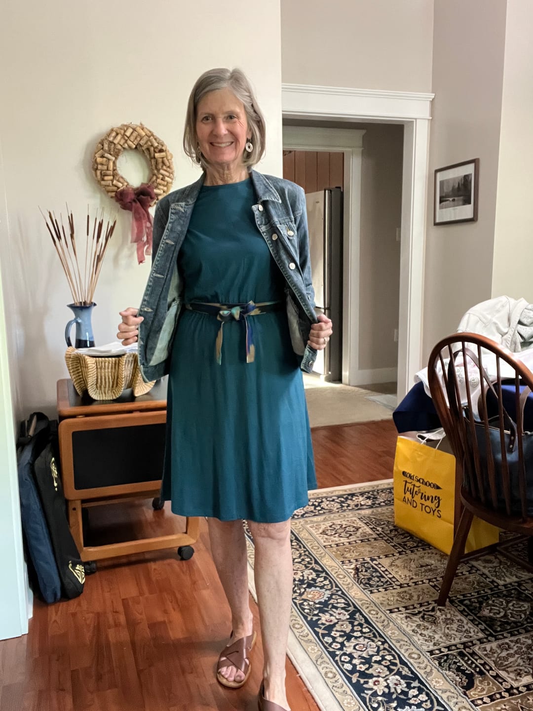Customer photo review of NEW! Skinny IKAT Wrap Belt Symmetry