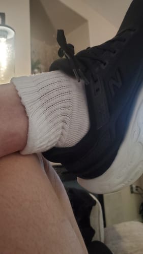 Customer photo review of Wide non-binding Bamboo diabetic socks, seamless toe, air vent with cushion sole, 4 pairs