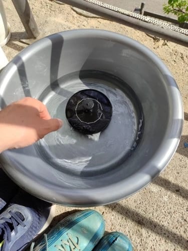 Customer photo review of Solar Water Fountain