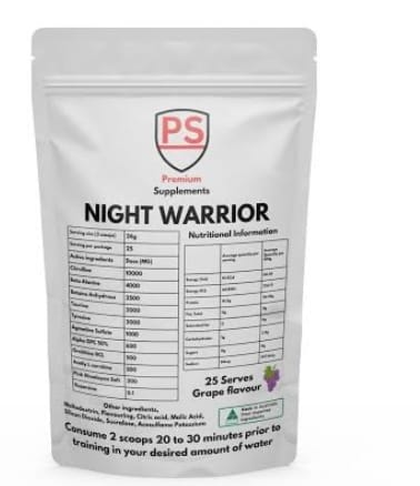 Customer photo review of Night warrior Caffeine-free Pre-workout