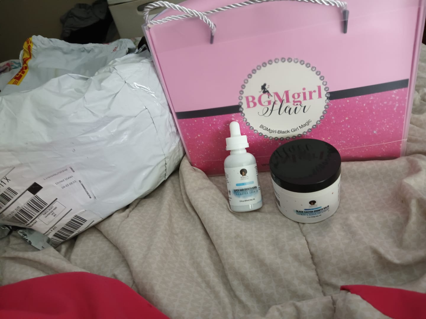 Customer photo review of Super Hair Growth Serum