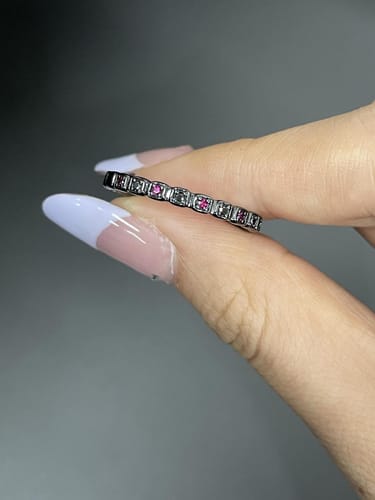 Customer photo review of Quadrille Mosaic Eternity Ring
