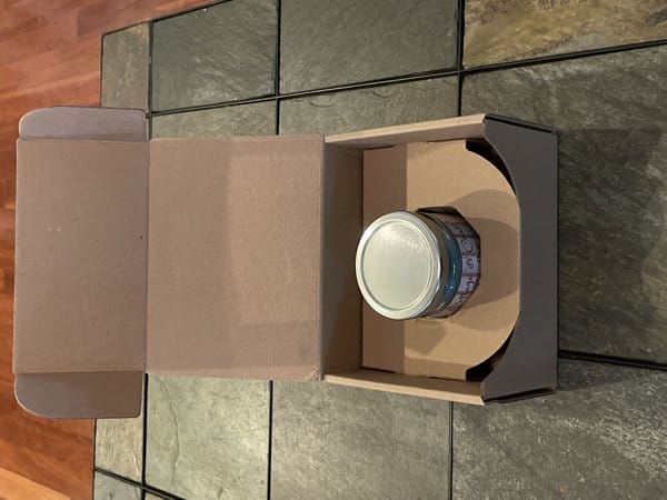 Customer photo review of 9 oz Straight Sided Glass Jar Shipping Box™