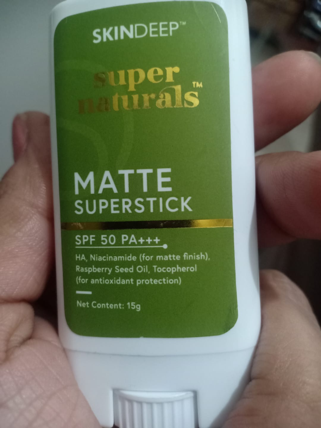 Customer photo review of MATTE SUPERSTICK - SPF 50 PA+++